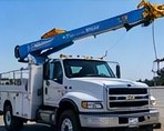 Utility truck with crane