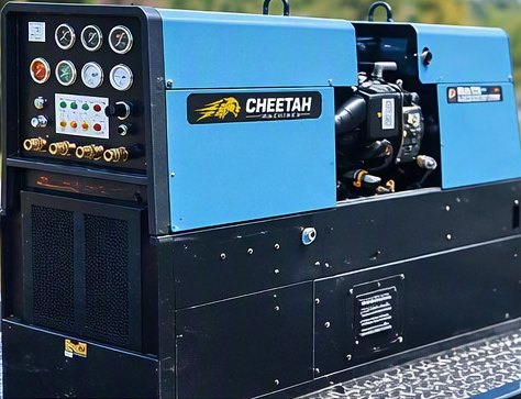 Cheetah machine mounted on a trailer